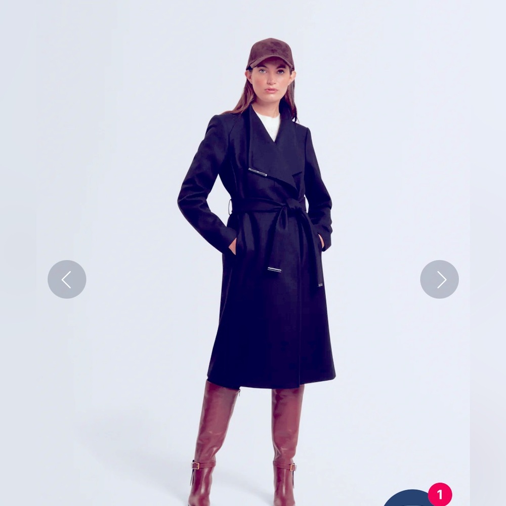 Ted Baker Coat. Dark Blue color. Worn a couple of times - as brand new 💕 size 1